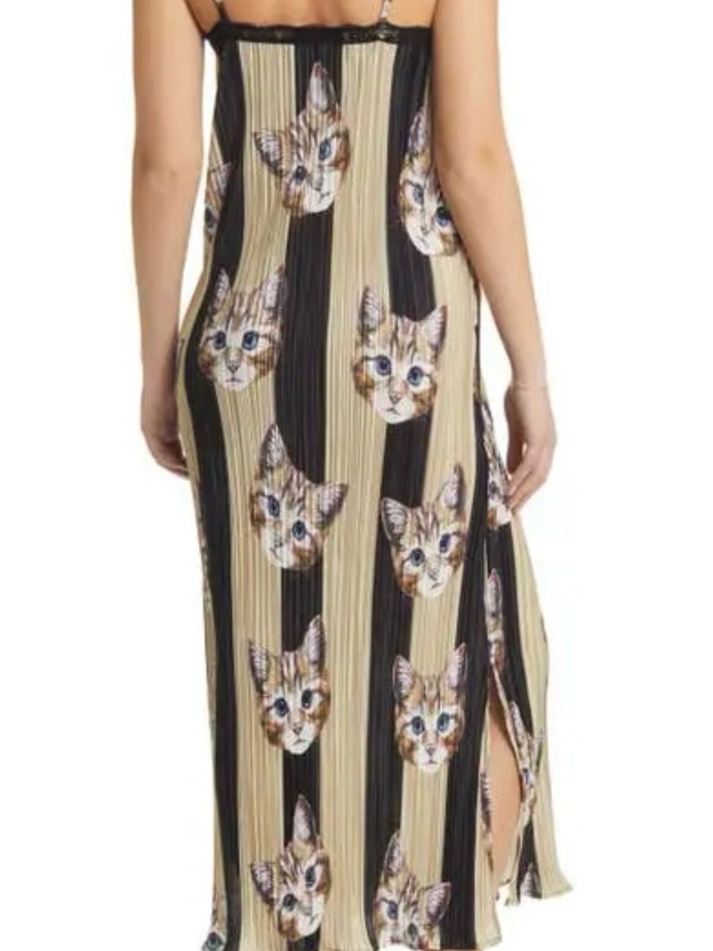 Dressed in LALA Money Honey Plisse Midi Slip Dress - Picture 5 of 5